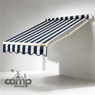 سایبان بازویی راه راه مغازه