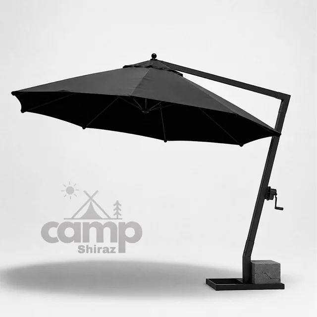 سایبان چتری ۳ متری پایه کنار | شیراز کمپ