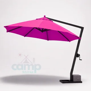 سایبان چتری چهار متری با رنگ بندی کامل و بسته بندی ایمن شیراز کمپ