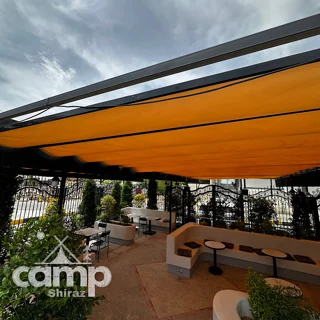 سایبان ریلی مدرن برای ویلا