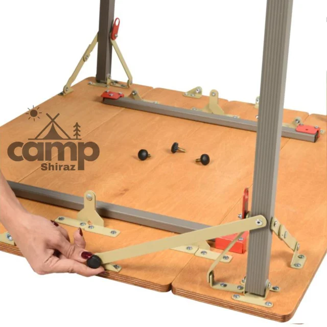 میز تاشو کمپینگ COMFY قابلیت تنظیم ارتفاع آن در سه اندازه ۵۵، ۶۳ و ۷۰ سانتی‌متر