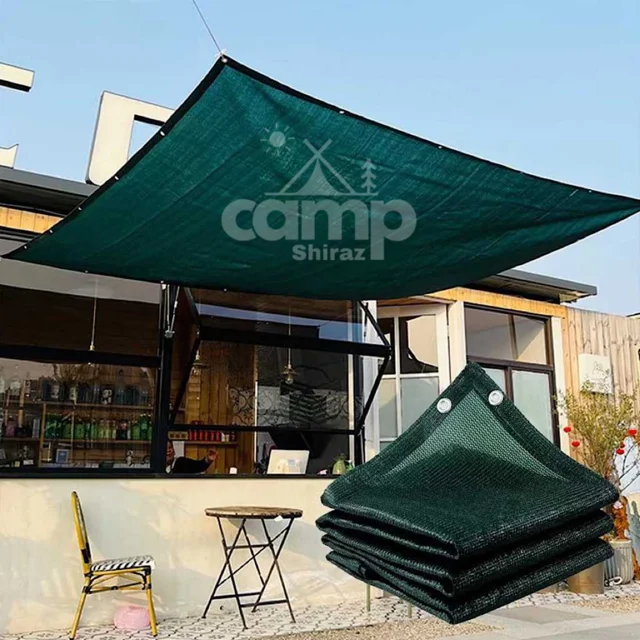 سایبان تورشید ۶×۴ متر با توری گلخانهای ۸۰ و ۹۰ درصد مناسب استخر و حیاط